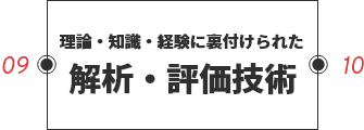 理論・知識・経験に裏付けられた 解析・評価技術